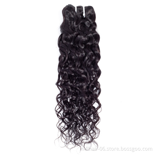 100% Unprocessed Raw Peruvian Human Virgin Hair Cuticle Aligned Water Wave One Bundle Hair Extensions Vendors